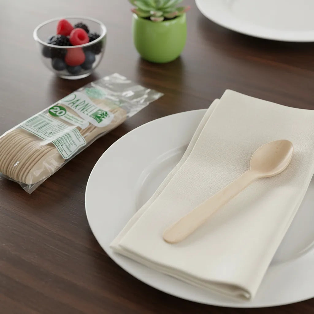 Cucharitas De Madera Ecológicas Descartables