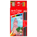 Set escolar 16 Piezas 12 Lápices de Color, 2 Lápices HB, 1 Goma, 1 Sacapuntas