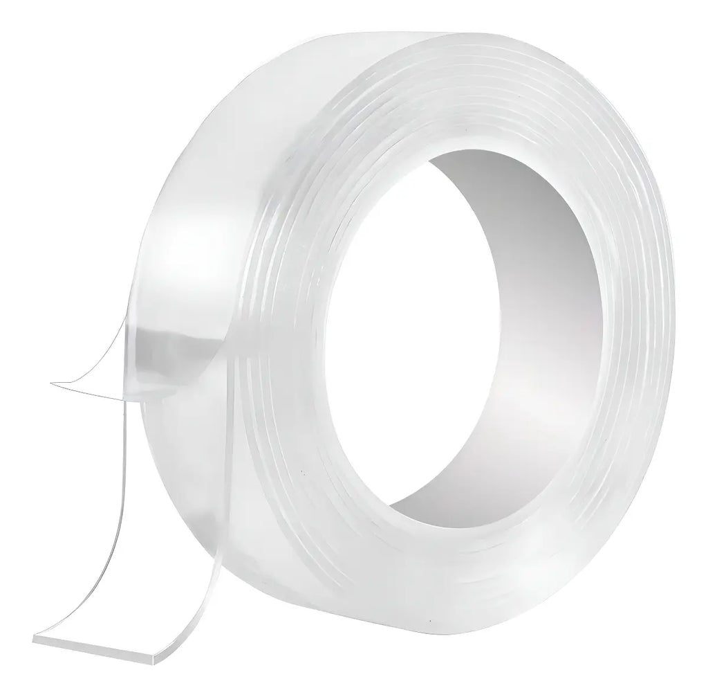Cinta Adhesiva Doble Faz Doble Cara Transparente Reusable