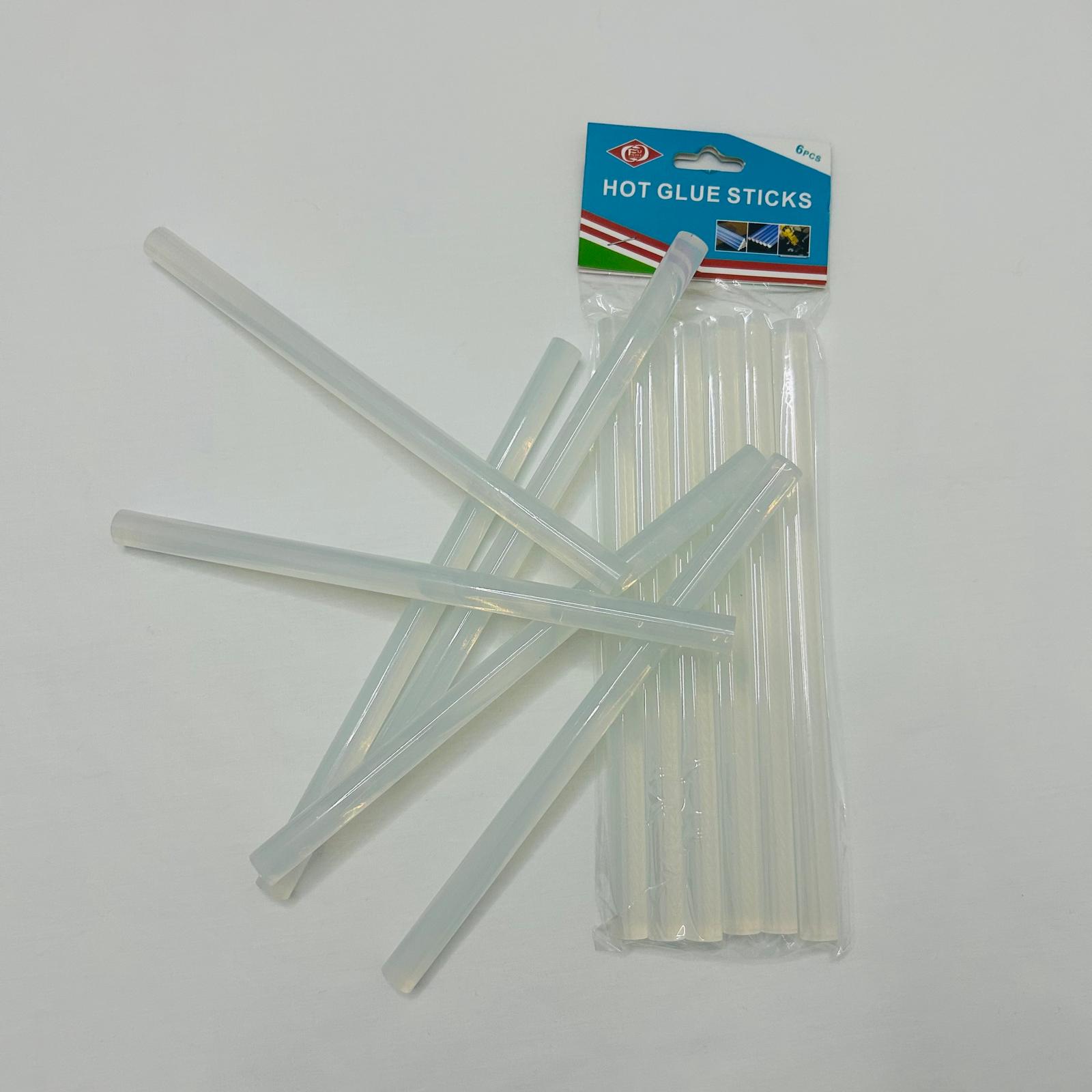 Silicona caliente en barra gruesa 10 mm 6 unidades transparente