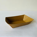 Contenedor Plato Bandeja Kraft 15 Unidades Descartables Rectangular 22 x 15 x 6 cm