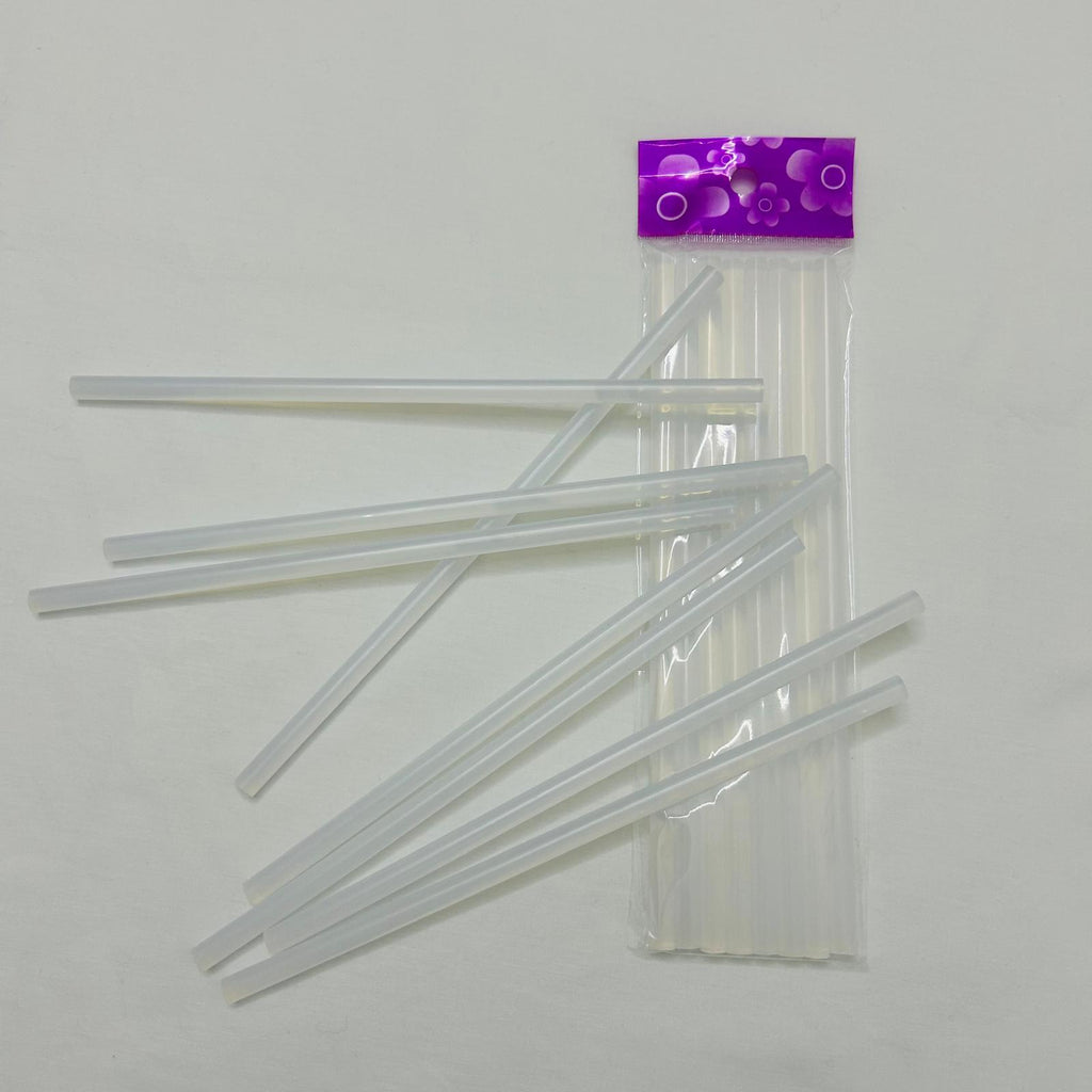 Silicona caliente en barra gruesa 7 mm 8 unidades transparente