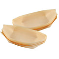 Contenedor Bandeja de Madera en forma de Barco 6 Pzas. Sushi Alimentos Plato