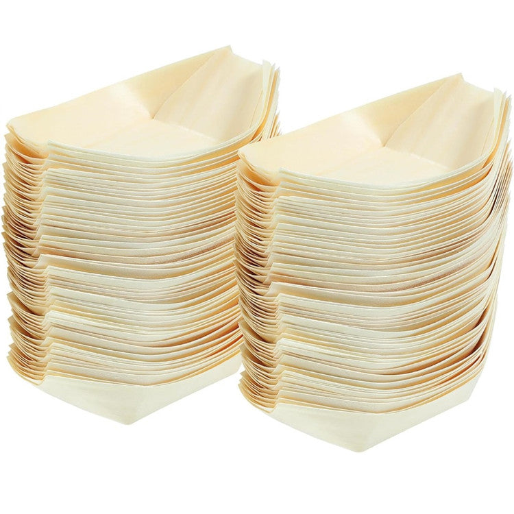 Contenedor Bandeja de Madera en forma de Barco 6 Pzas. Sushi Alimentos Plato
