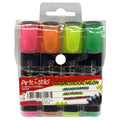 Set 4 Resaltadores Marcadores Fluorescente Neón Punta Bisel