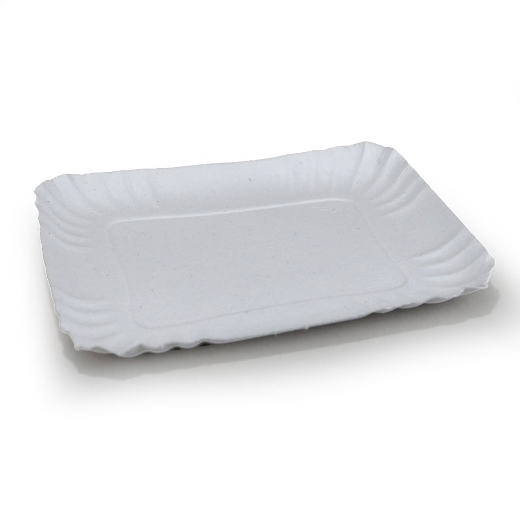 Bandeja Descartable Cartón Rectangular 50 Unidades