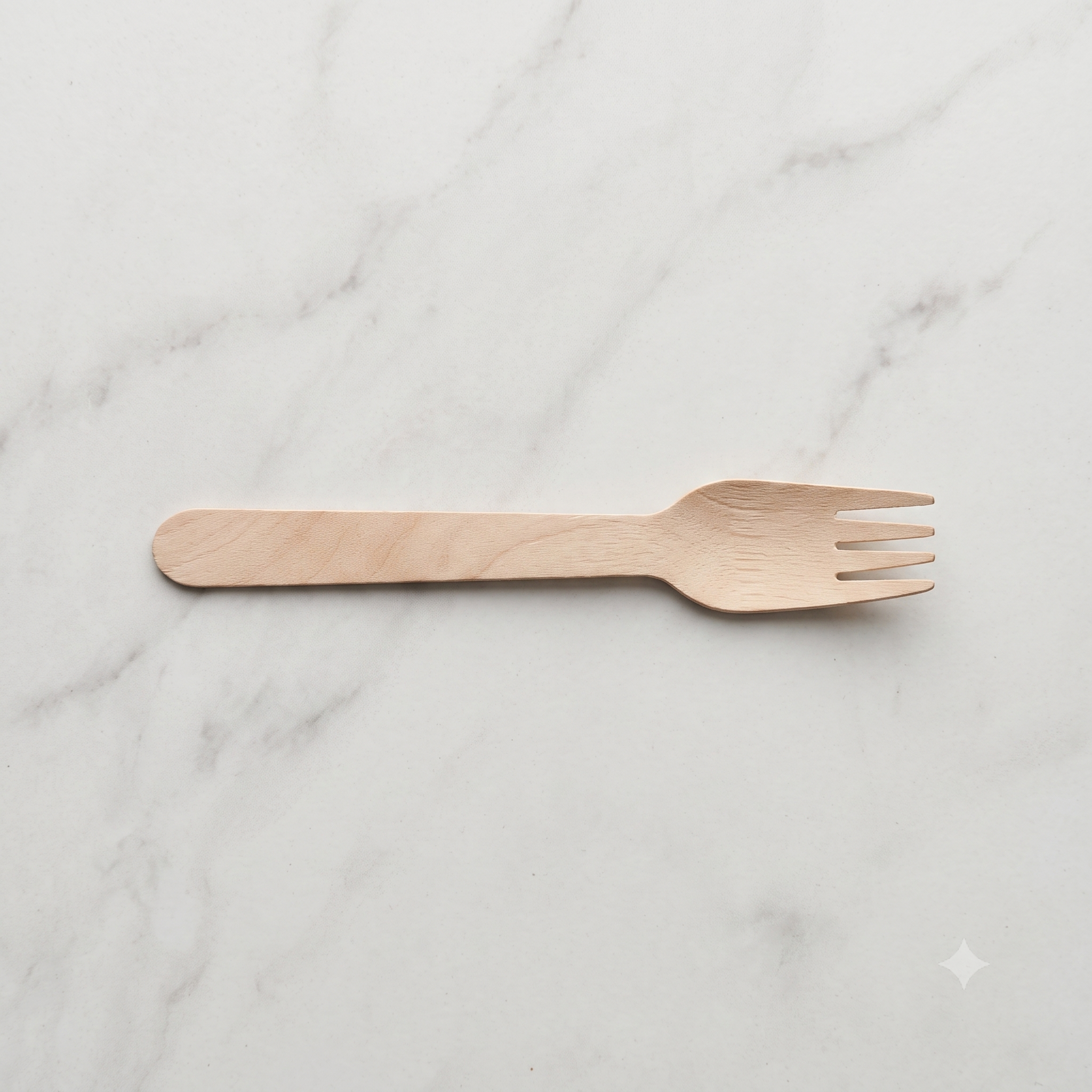 Tenedor De Madera Ecológica Descartable 16 cm Pack 20 unidades