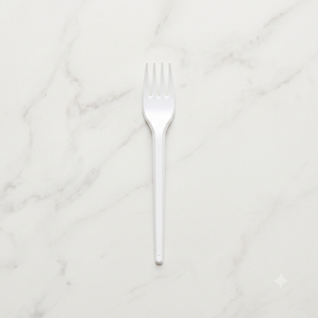 Tenedor Descartable de Plástico 20 Unidades