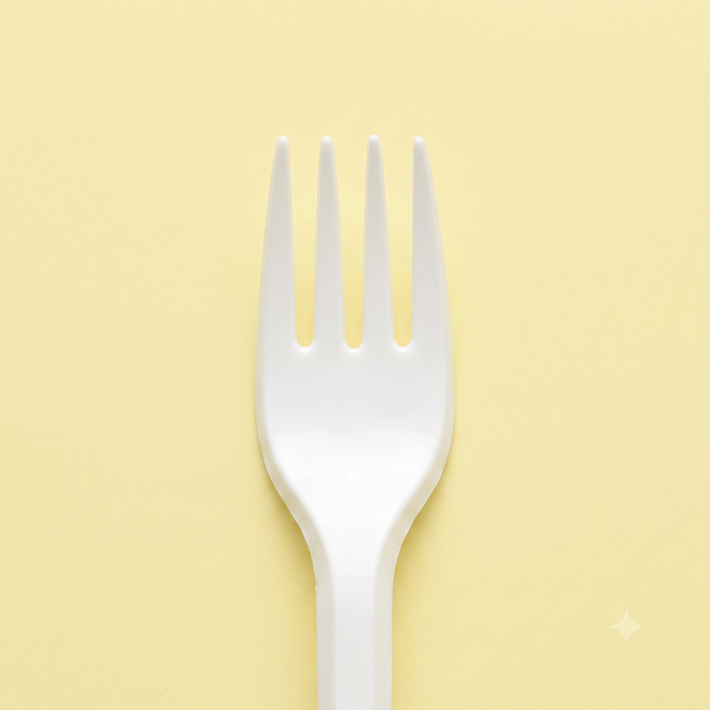Tenedor Descartable de Plástico 20 Unidades