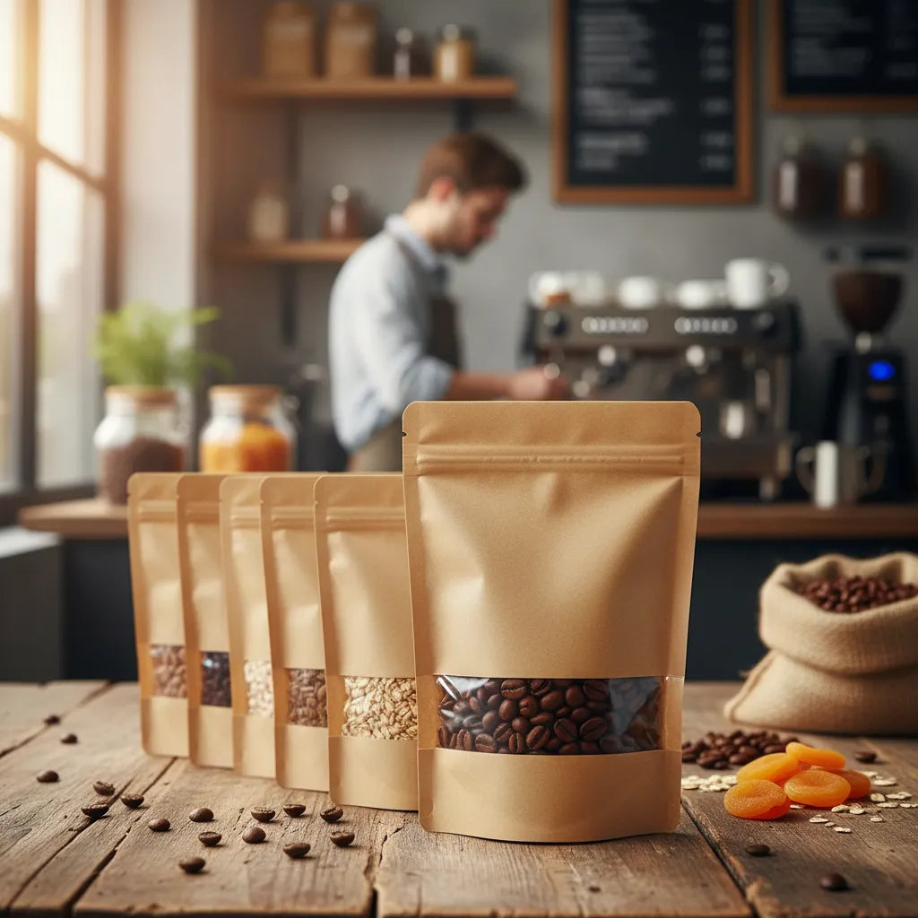 Bolsa Cierre Hermético Con Visor Franja 6 Unidades Kraft